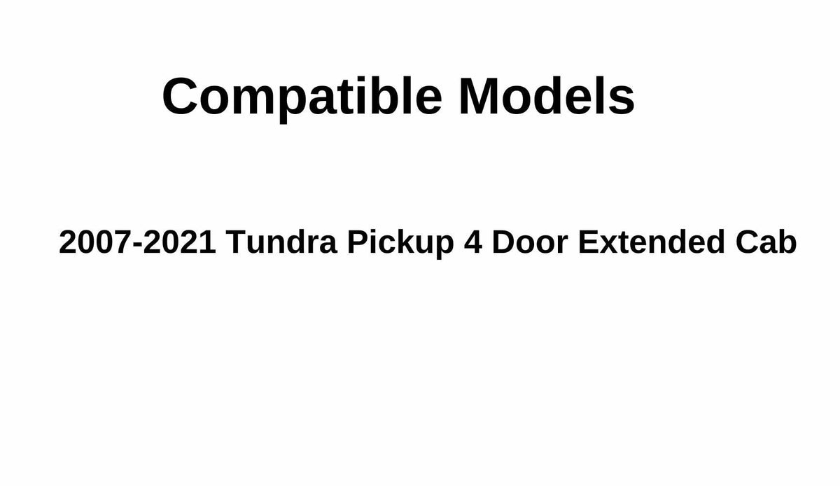 Driver Left Side Rear Door Window Door Glass Compatible with Toyota Tundra Pickup 4 Door Extended Cab 2007-2021 Models