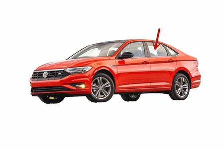 Driver Left Side Rear Door Window Door Glass Compatible with Volkswagen Jetta 4 Door Sedan 2019-2026 Models