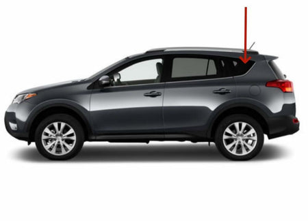Chrome Moulding Style Tempered Driver Left Side Quarter Window Quarter Glass Compatible with Toyota RAV4 2013-2018 Models
