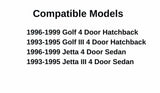 Passenger Right Side Front Door Window Door Glass Compatible with Volkswagen Golf III & Jetta III 1993-1995 / Golf & Jetta 1996-1999 4 Door Models