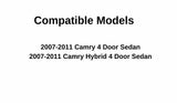 Passenger Right Side Rear Door Window Door Glass Compatible with Toyota Camry 4 Door Sedan 2007-2011 Models