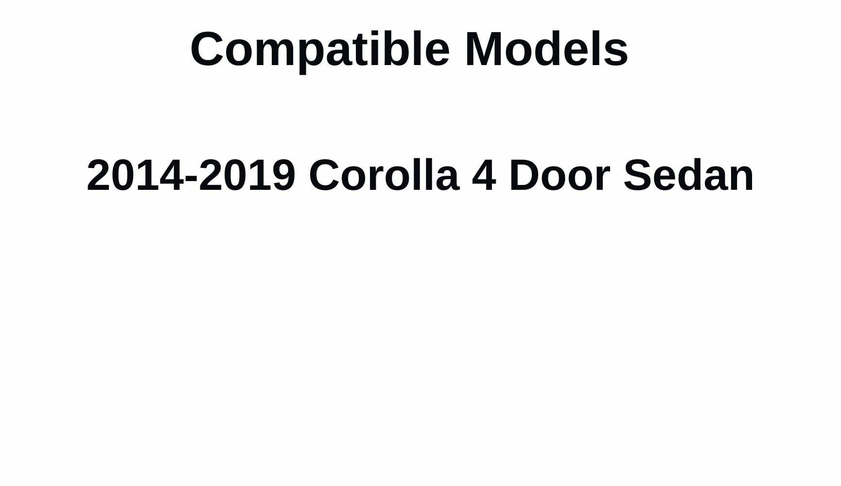 Passenger Right Side Rear Door Window Door Glass Compatible with Toyota Corolla 4 Door Sedan 2014-2019 Models
