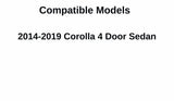 Passenger Right Side Rear Door Window Door Glass Compatible with Toyota Corolla 4 Door Sedan 2014-2019 Models