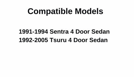 Driver Left Side Rear Vent Window Vent Glass Compatible with Nissan Sentra 1991-1994 / Tsuru 1992-2005 4 Door Sedan Models