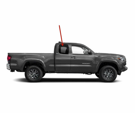 Passenger Right Side Rear Quarter Window Quarter Glass Compatible with Toyota Tacoma 2&4 Door Extended Cab Pickup 2016-2023 Models