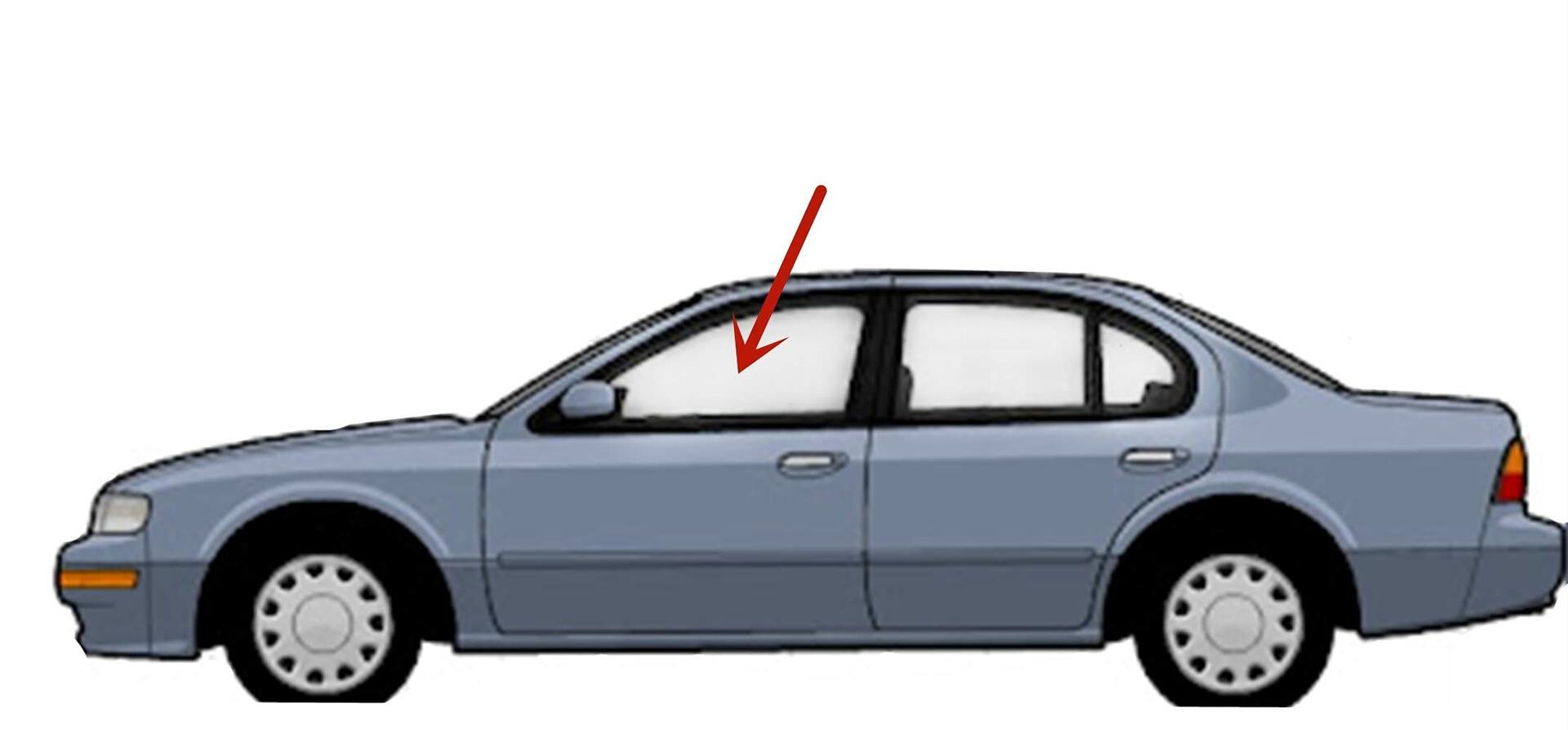 Driver Left Side Front Door Window Door Glass Compatible with Nissan Maxima/Infiniti I30 1995-1999 Models