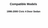 Passenger Right Side Front Door Window Door Glass Compatible with Honda Civic 4 Door Sedan 1996-2000 Models