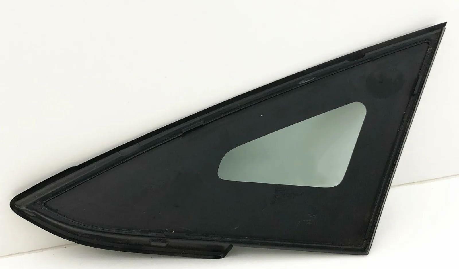 Tempered Black Moulding Style Passenger Right Side Front Vent Window Vent Glass Compatible with Ford Fiesta 2011-2019 Models