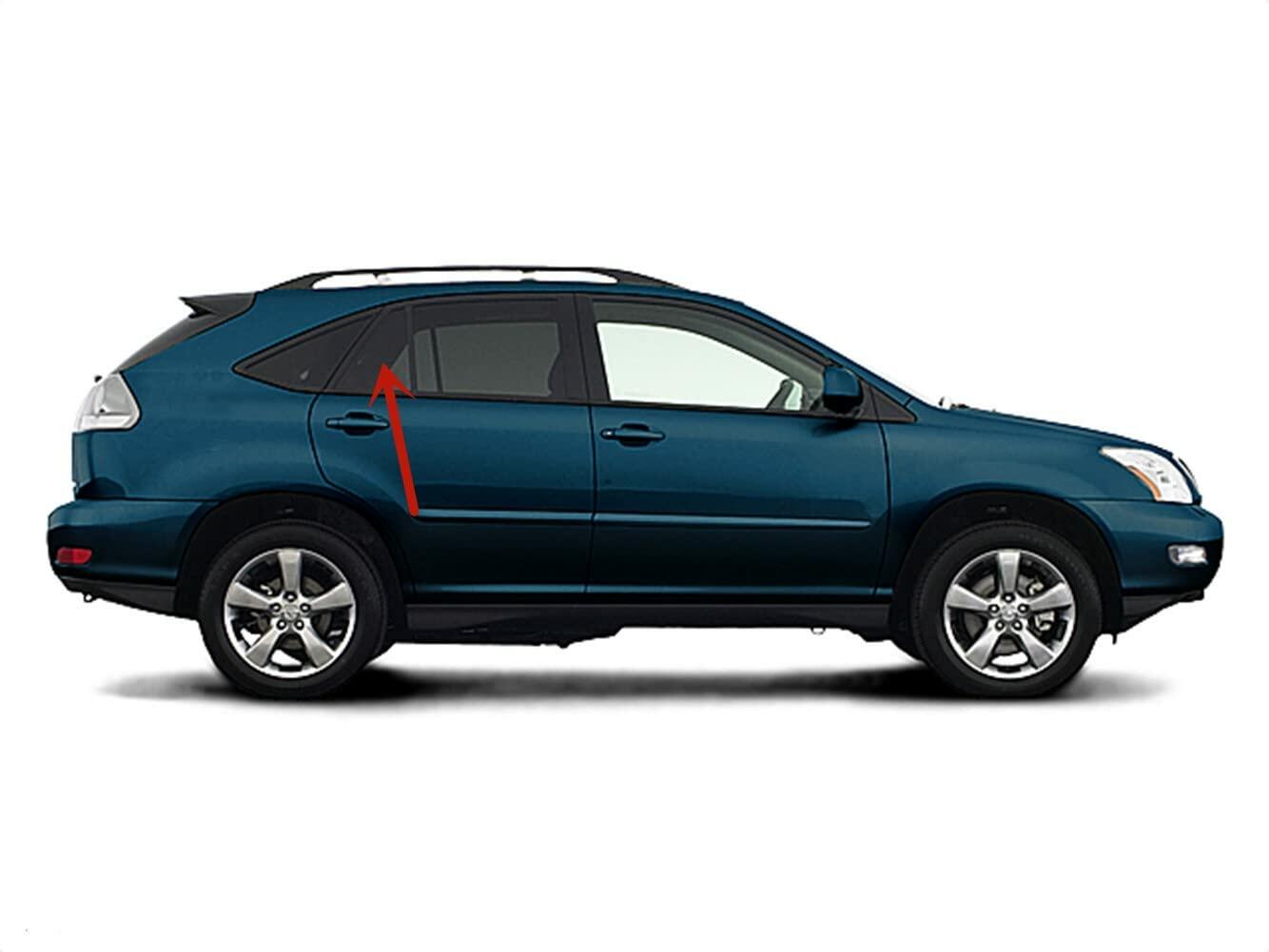 Passenger Right Side Rear Vent Window Vent Glass Compatible with Lexus RX330 / RX350 / RX400 2004-2009 Models