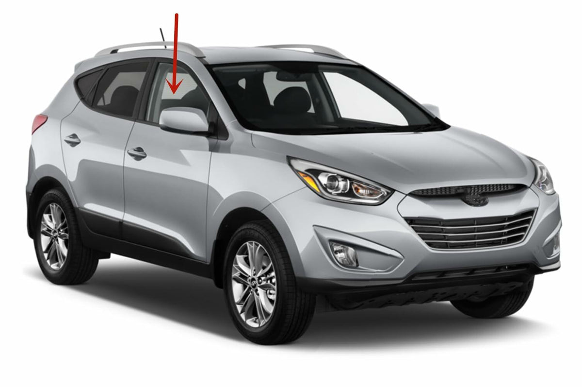 Passenger Right Side Front Door Window Door Glass Compatible with Hyundai Tucson 2010-2015 Models