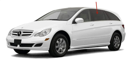 Driver Left Side Rear Door Window Door Glass Compatible with Mercedes Benz R320 R350 R500 R63AMG 2006-2012 Models