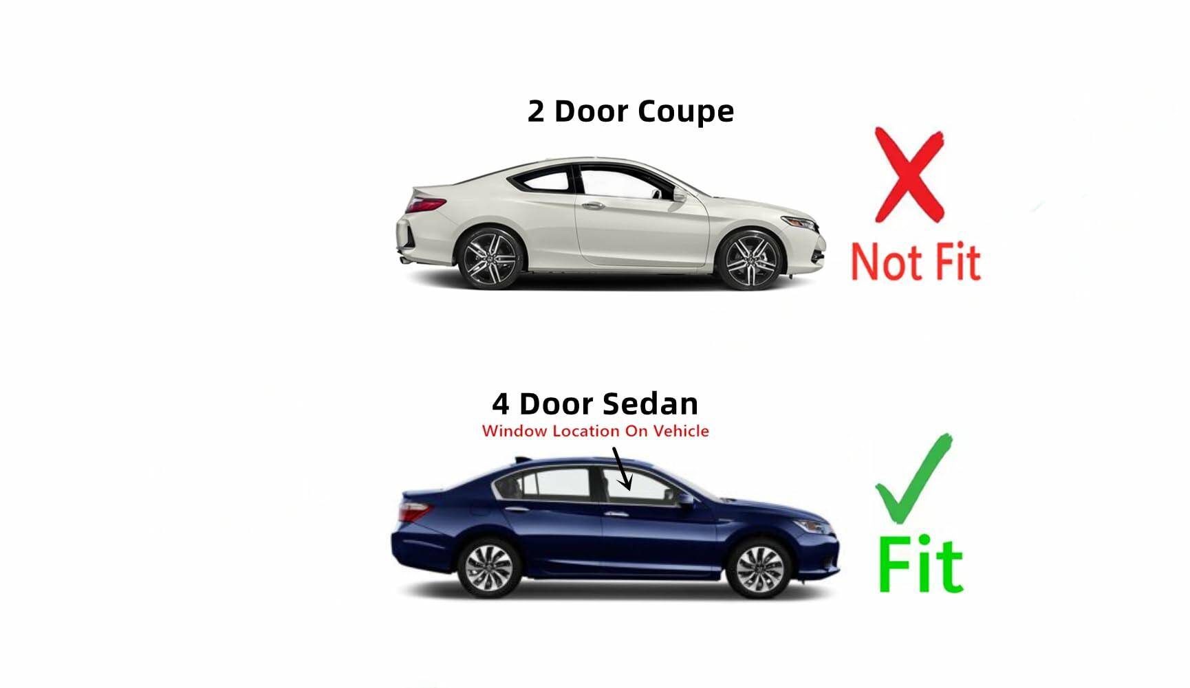 Passenger Right Side Front Door Window Door Glass Compatible with Honda Accord 4 Door Sedan 2013-2017 Models