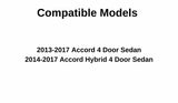 Driver Left Side Front Door Window Door Glass Compatible with Honda Accord 4 Door Sedan 2013-2017 Models
