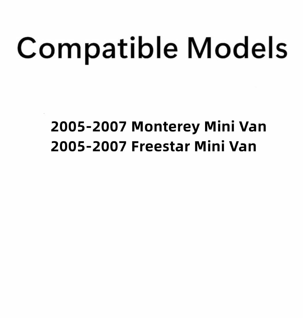 Movable Passenger Right Side Quarter Window Quarter Glass Compatible with Ford Freestar/Mercury Monterey Mini Van 2005-2007 Models