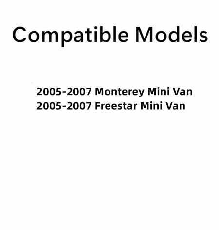 Movable Passenger Right Side Quarter Window Quarter Glass Compatible with Ford Freestar/Mercury Monterey Mini Van 2005-2007 Models