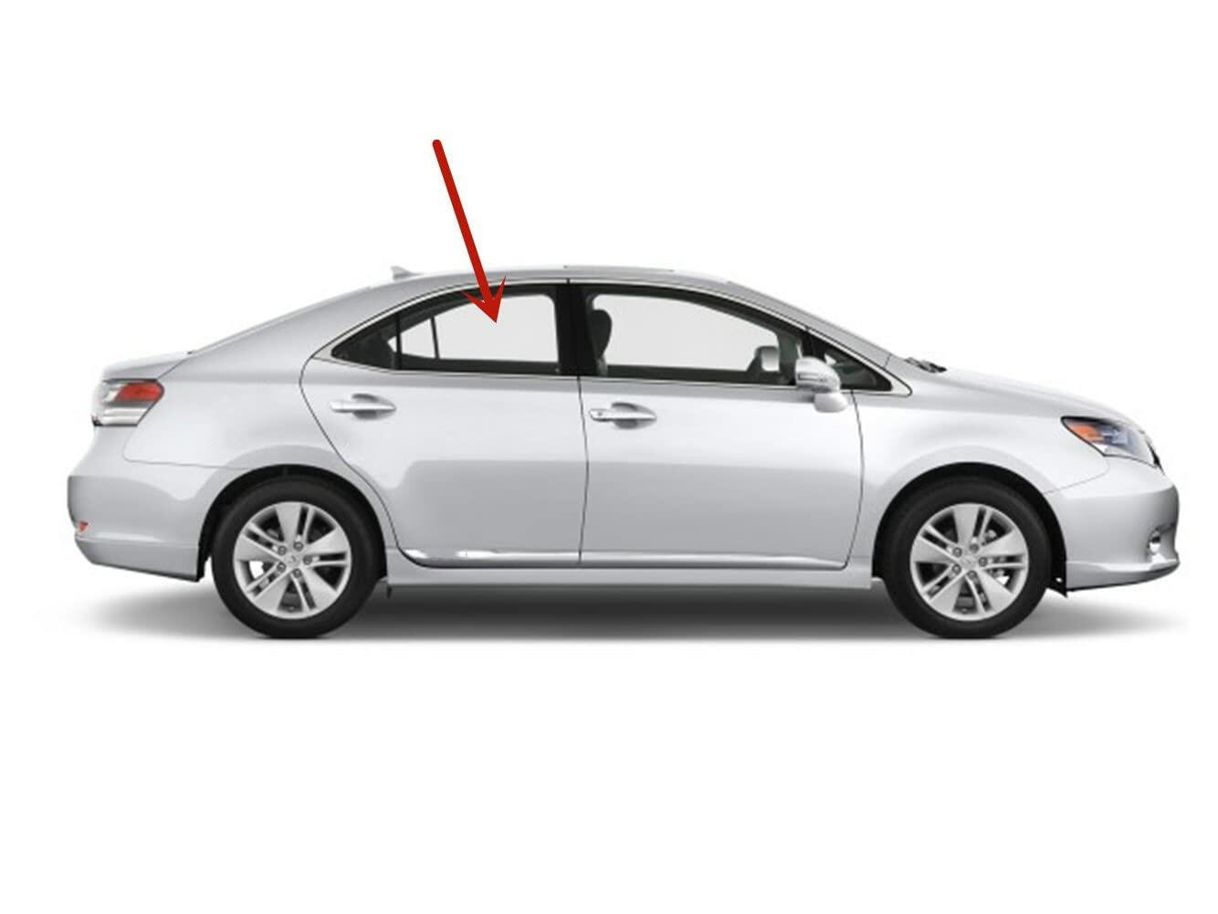 Tempered Passenger Right Side Rear Door Window Door Glass Compatible with Lexus HS250 2010-2012 Models