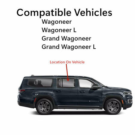 Laminated Passenger Right Side Rear Door Window Door Glass Compatible with Jeep Wagoneer / Wagoneer L / Grand Wagoneer / Grand Wagoneer L 2022-2026 Models