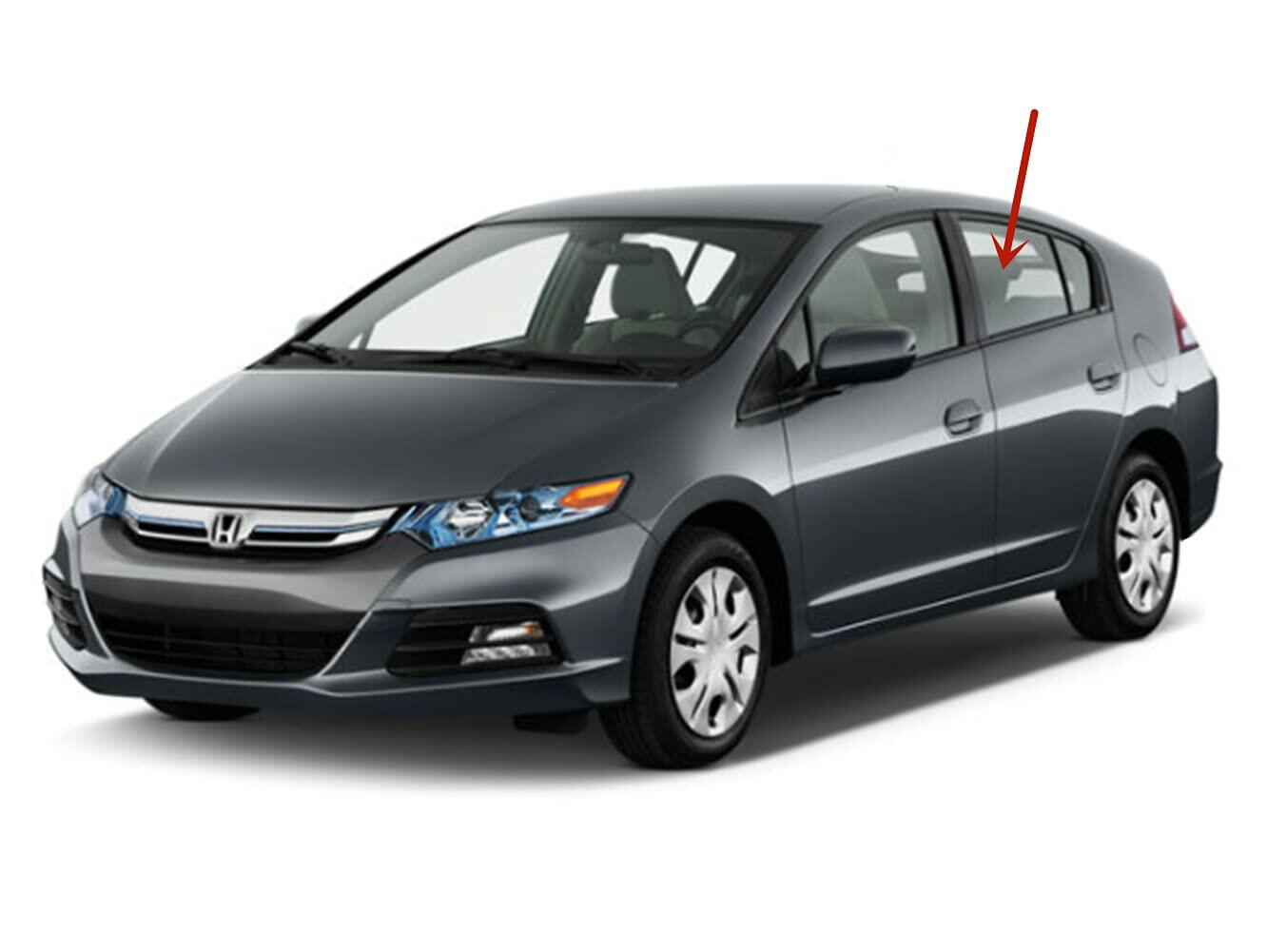 Driver Left Side Rear Door Window Door Glass Compatible with Honda Insight 4 Door Hatchback 2010-2014 Models