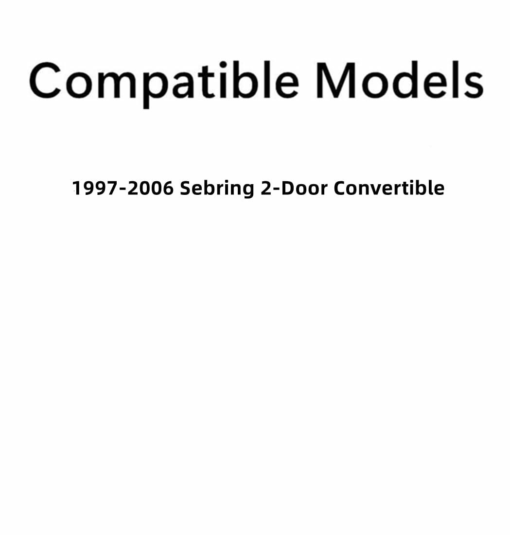 OEM Passenger Right Side Quarter Window Quarter Glass Compatible with Chrysler Sebring 2 Door Convertible 1997-2006 Models