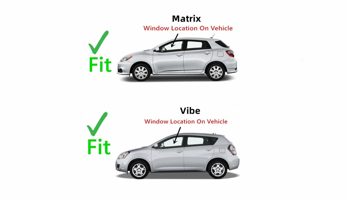 Driver Left Side Front Door Window Door Glass Compatible with Toyota Matrix/Pontiac Vibe 2009-2013 Models