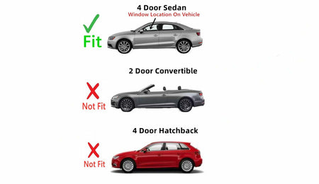 Tempered Driver Left Side Front Door Window Door Glass Compatible with Audi A3 / S3 4-Door Sedan 2015-2020 Models