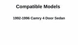 Driver Left Side Rear Door Window Door Glass Compatible with Toyota Camry 4 Door Sedan 1992-1996 Models