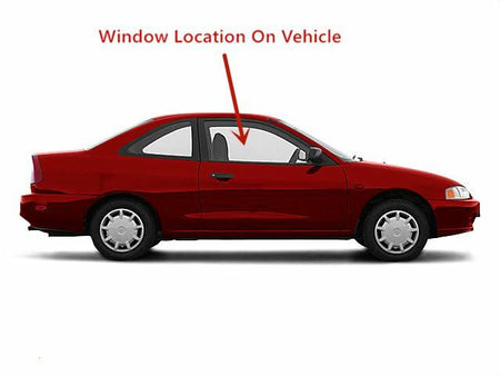 Passenger Right Side Door Window Door Glass Compatible with Mitsubishi Mirage 2 Door Coupe 1997-2002 Models