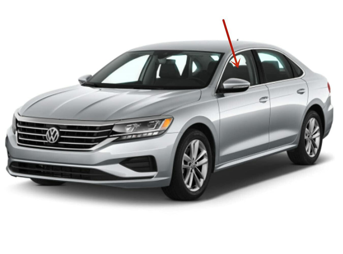 Driver Left Side Front Door Window Door Glass Compatible with Volkswagen Passat 4 Door Sedan 2012-2022 Models