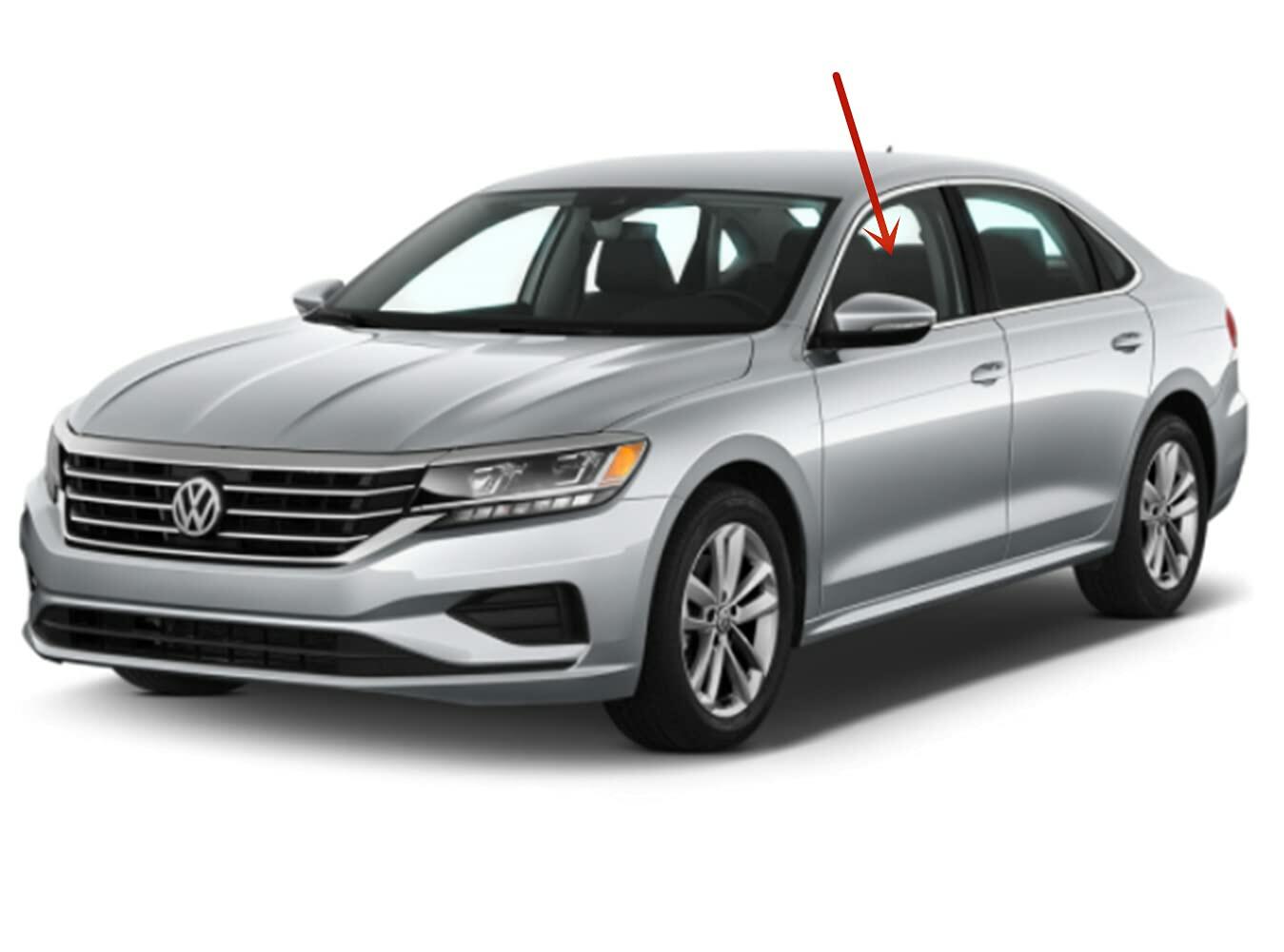 Driver Left Side Front Door Window Door Glass Compatible with Volkswagen Passat 4 Door Sedan 2012-2022 Models