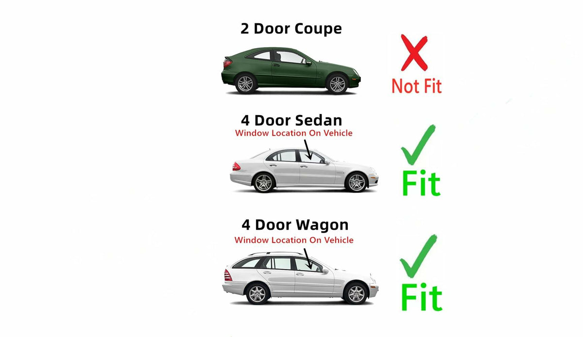 Passenger Right Side Front Door Window Door Glass Compatible with Mercedes Benz C230 / C240 / C280/ C320 / C32 AMG / C350 / C55AMG 4 Door Sedan 2004-2007 Models