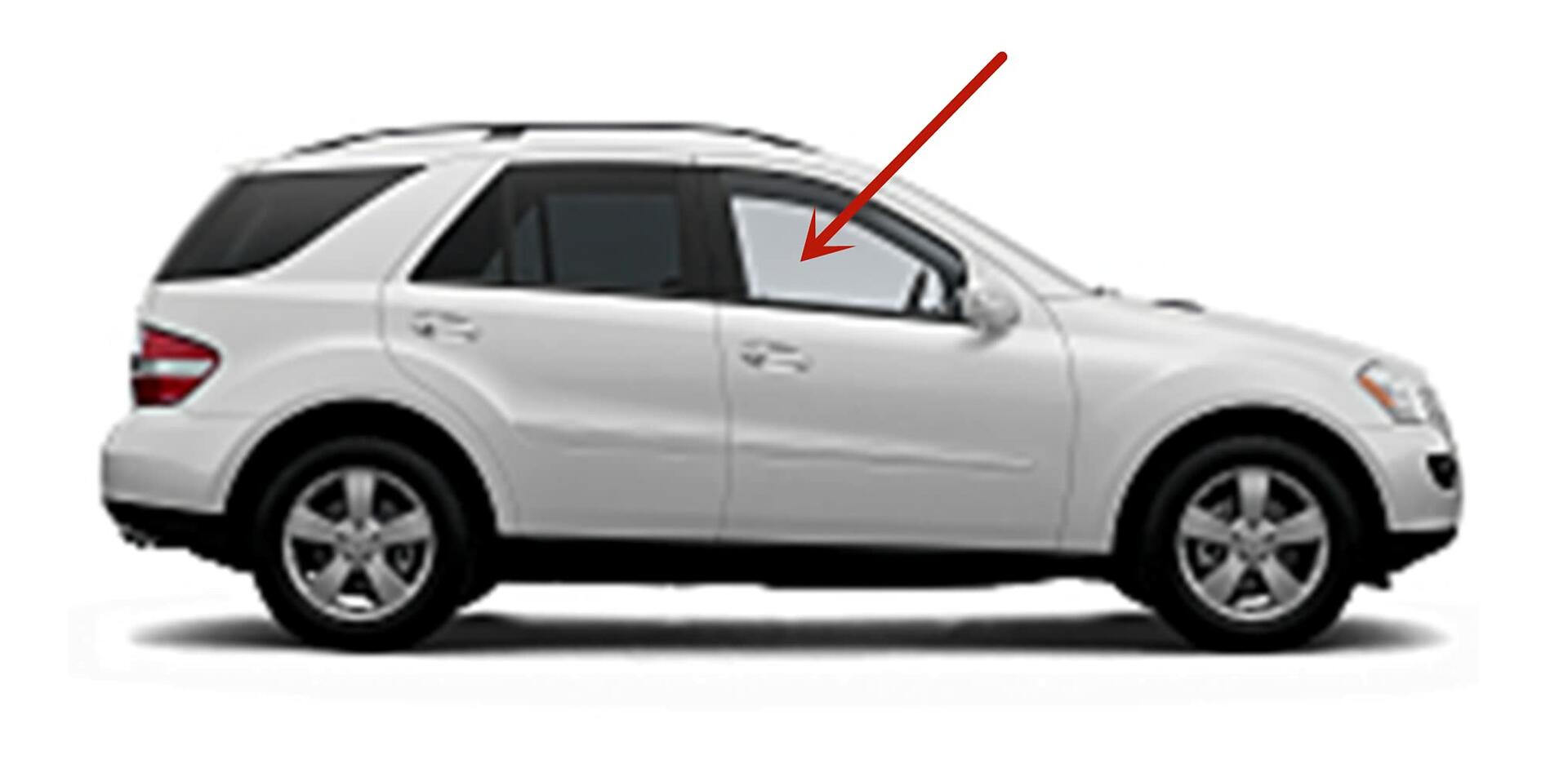 Laminated Passenger Right Side Front Door Window Door Glass Compatible with Mercedes Benz GL320 & GL350 & GL450 & GL550 2006-2012 Models / ML320 & ML350 & ML450 & ML500 & ML63AMG 2006-2011 Models