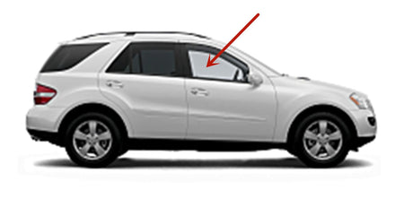 Laminated Passenger Right Side Front Door Window Door Glass Compatible with Mercedes Benz GL320 & GL350 & GL450 & GL550 2006-2012 Models / ML320 & ML350 & ML450 & ML500 & ML63AMG 2006-2011 Models