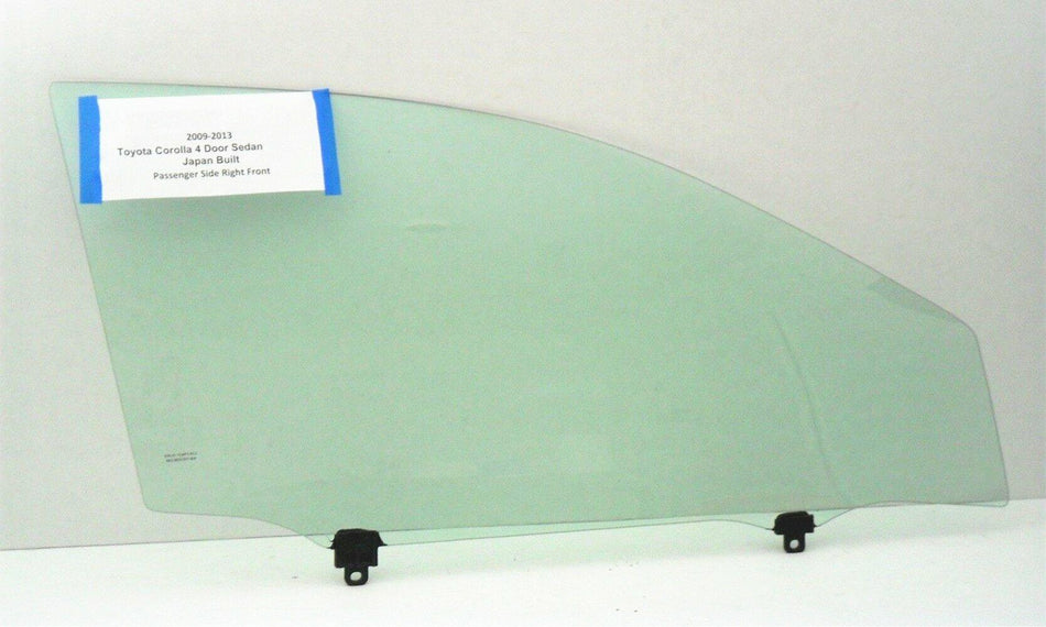 Passenger Right Side Front Door Window Door Glass Compatible with Toyota Corolla 4 Door Sedan 2009-2013 Japan Built Models
