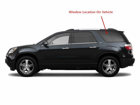 Tempered Driver Left Side Quarter Window Quarter Glass Compatible with GMC Acadia 2007-2012 Models