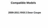 Driver Left Side Door Window Glass Compatible with Mazda RX8 2009-2011 Models