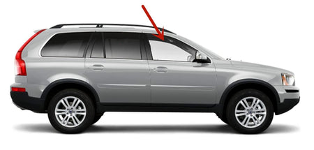 Tempered Passenger Right Side Front Door Window Door Glass Compatible with Volvo XC90 2003-2014 Models