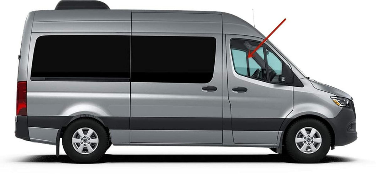 Passenger Right Side Front Door Window Door Glass Compatible with Mercedes Benz Sprinter 1500 2500 3500 4500 2019-2025 Models
