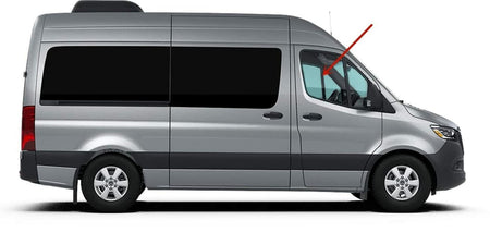 Passenger Right Side Front Door Window Door Glass Compatible with Mercedes Benz Sprinter 1500 2500 3500 4500 2019-2025 Models