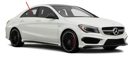 Passenger Right Side Rear Door Window Door Glass Compatible with Mercedes Benz CLA250 / CLA45AMG 2014-2019 Models
