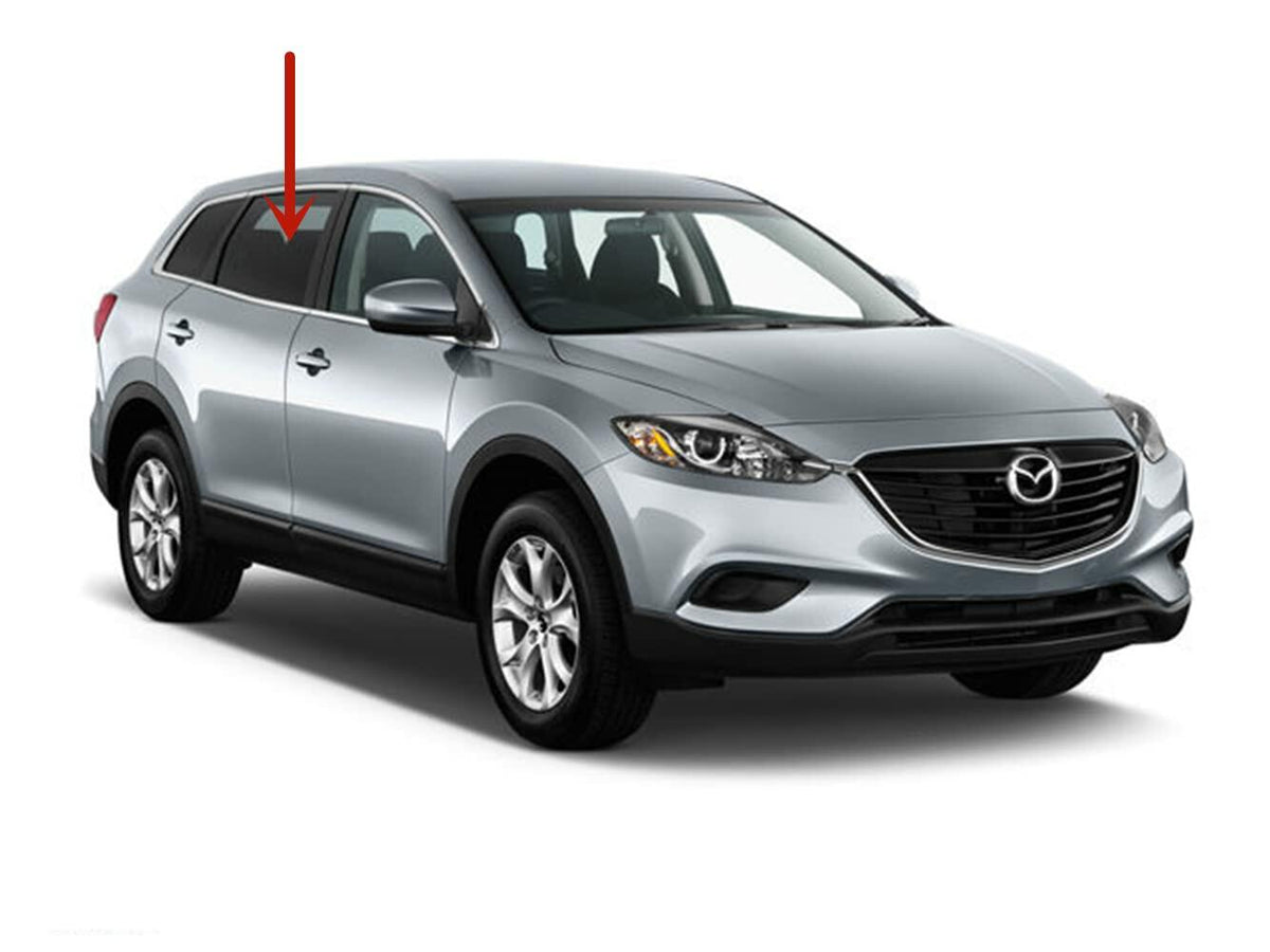 Passenger Right Side Rear Door Window Door Glass Compatible with Mazda CX-9 2007-2015 Models