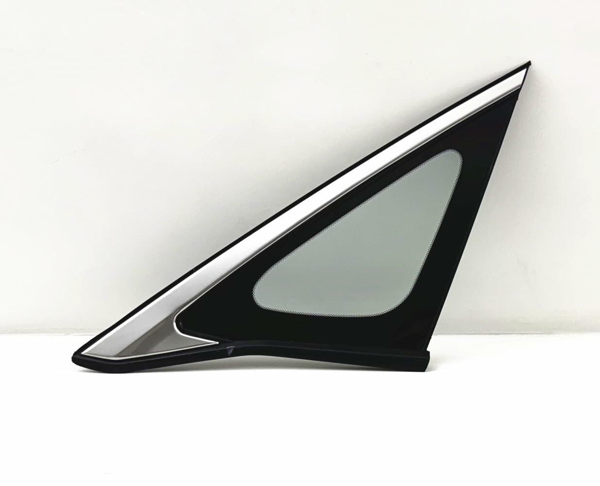 Tempered Chrome Molding Style Passenger Right Side Quarter Window Quarter Glass Compatible with Honda Civic 4-Door Sedan 2022-2026 Models