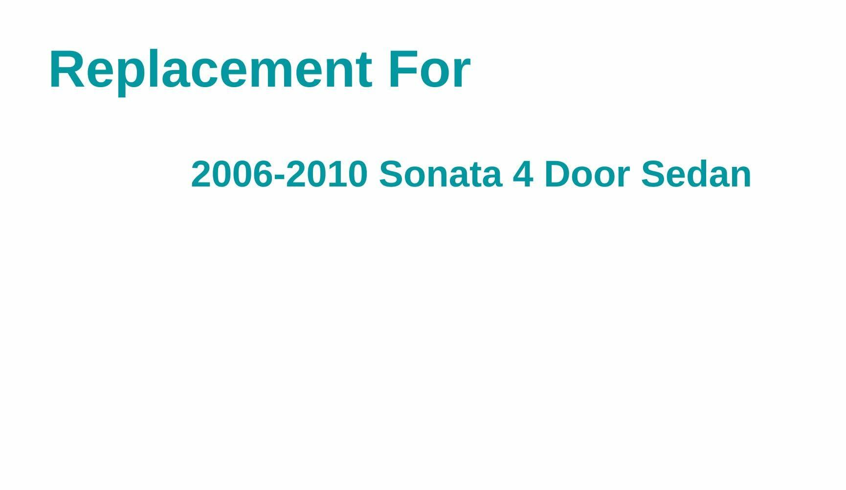 Passenger Right Side Front Door Window Door Glass Compatible with Hyundai Sonata 4 Door Sedan 2006-2010 Models