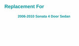 Passenger Right Side Front Door Window Door Glass Compatible with Hyundai Sonata 4 Door Sedan 2006-2010 Models