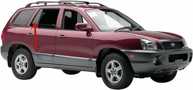 Passenger Right Side Rear Vent Window Vent Glass Compatible with Hyundai Santa Fe 2001-2006 Vehicle Models