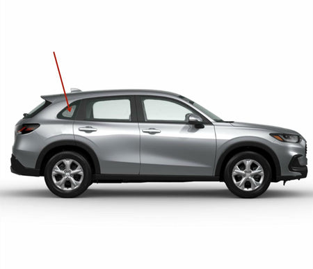 Tempered Clear Passenger Right Side Quarter Window Quarter Glass Compatible with Honda HR-V 2023-2026 Models