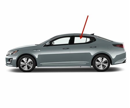 Tempered Driver Left Side Rear Door Window Door Glass Compatible with Kia Optima 2011-2015 / Optima Hybrid 2012-2016 Models