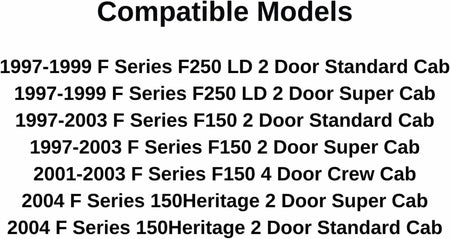 OE Sliding Back Window Back Glass Manual Back Slider Compatible with Ford F150 Pickup 1997-2003 Models/ F250LD (Light Duty Only) 1997-1999 Models/ F150 Heritage 2004 Models