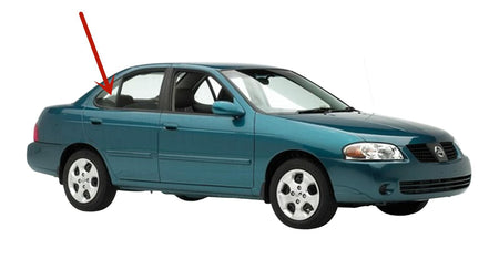 Passenger Right Side Rear Vent Glass Vent Window Compatible with Nissan Sentra 4 Door Sedan 2000-2006 Models
