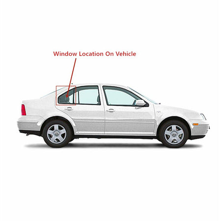 Passenger Right Side Rear Vent Glass Vent Window Compatible with Volkswagen Jetta 2000-2005 / Jetta New 1999 4 Door Sedan Models (Not For Wgaon Or 2005 New Jetta)