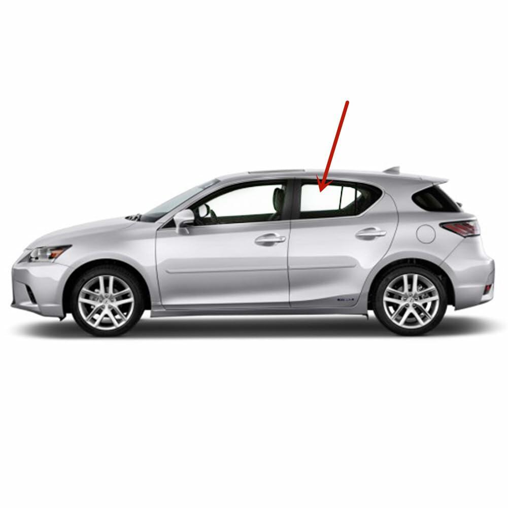 Tempered Glass Only Driver Left Side Rear Door Window Door Glass Compatible with Lexus CT200 CT200h 2011-2018 Models